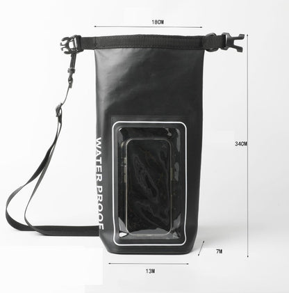 2L Dry Bag 500D PVC Outdoor Phone Protection Crossbody Bag