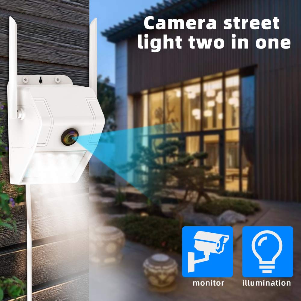 Outdoor Lights with Security Camera LED