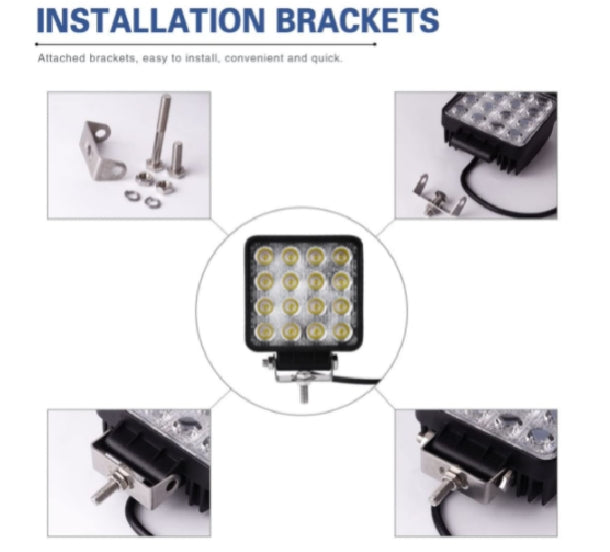 2Pcs LED Light Bar 160W 4Inch LED Pod Light Square LED Light Spot Light Off Road