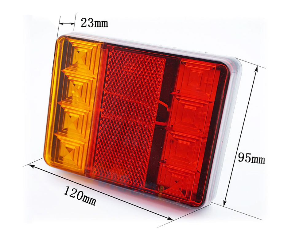 Amber and red tail light
