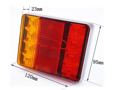 Amber and red tail light