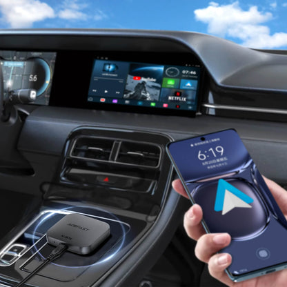 Acefast Wireless CarPlay Android Auto AI Box Adapter with Streaming Apps QC2