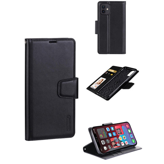 Compatible with iPhone 15 Pro Max Hanman Mill Series Leather Wallet Flip Case