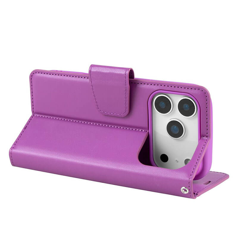Compatible with iPhone 17 Pro Max Hanman Mill Series Leather Wallet Flip Case