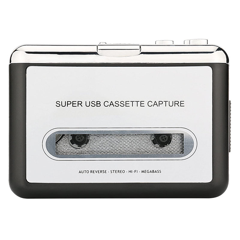 Cassette Player Portable Tape Player Captures MP3 Audio Music via USB Silver