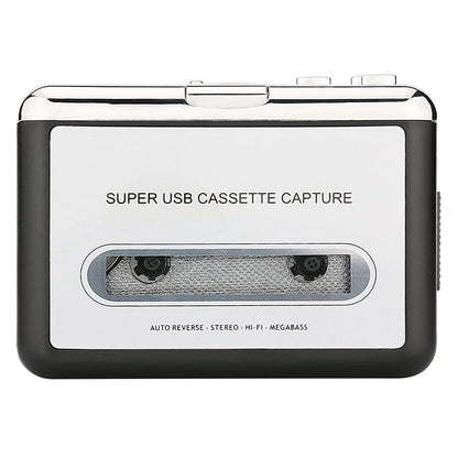 Cassette Player Portable Tape Player Captures MP3 Audio Music via USB Silver