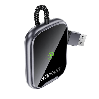 Acefast Wireless CarPlay Android Auto Adapter with USB-A Plug and USB-C Adapter QC1