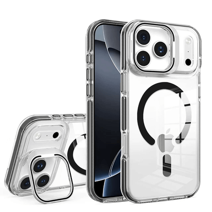 Compatible with iPhone 17 Rita Series Invisible Kickstand Crystal Clear Magnetic Case