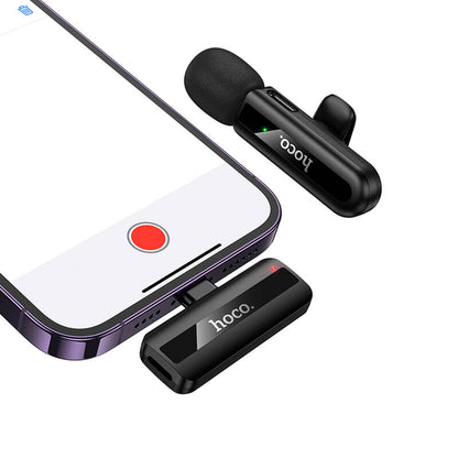 Hoco Lightning Lapel Mic Wireless Omni Directional Microphone L20-L