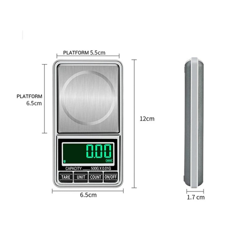 Digital Pocket Scales Capacity 200g/0.01g Jewelry Mini Portable Lab Analytical