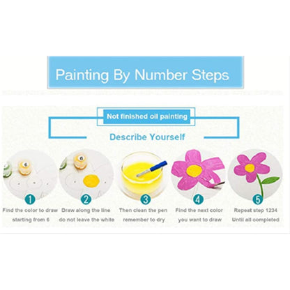 Adult Paint by Number Kit on Canvas  40x50 cm (with wooden frame)