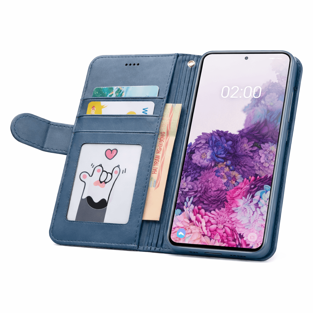Samsung Galaxy S20 Flip Wallet Case Cowhide Dot Pattern