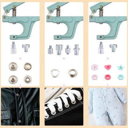 Plastic and Metal Snap Buttons with Snaps Pliers Set for Sewing and Crafting B