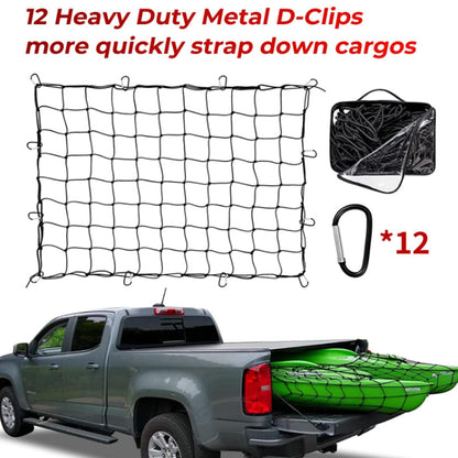 Cargo Net for Roof Rack Heavy-Duty Mesh Square Elasticated Bungee Netting