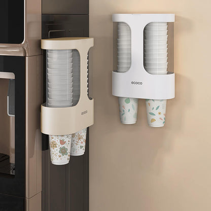 Mobie Wall Mounted Cup Holder for Hygienic Storage and One Handed Dispensing E1907