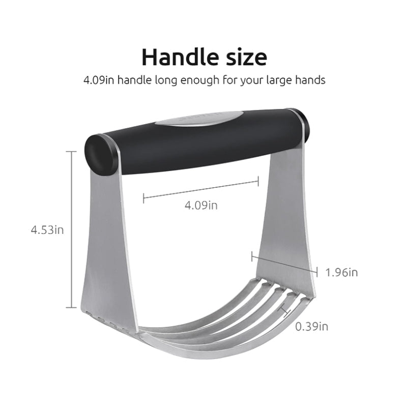 Dough Blender with 10cm Fixed Handle Pastry Mixer with 5 Stainless Steel Blades