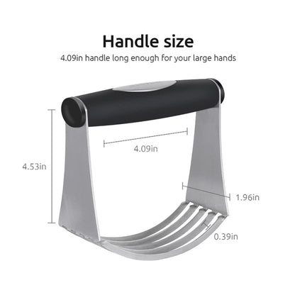 Dough Blender with 10cm Fixed Handle Pastry Mixer with 5 Stainless Steel Blades