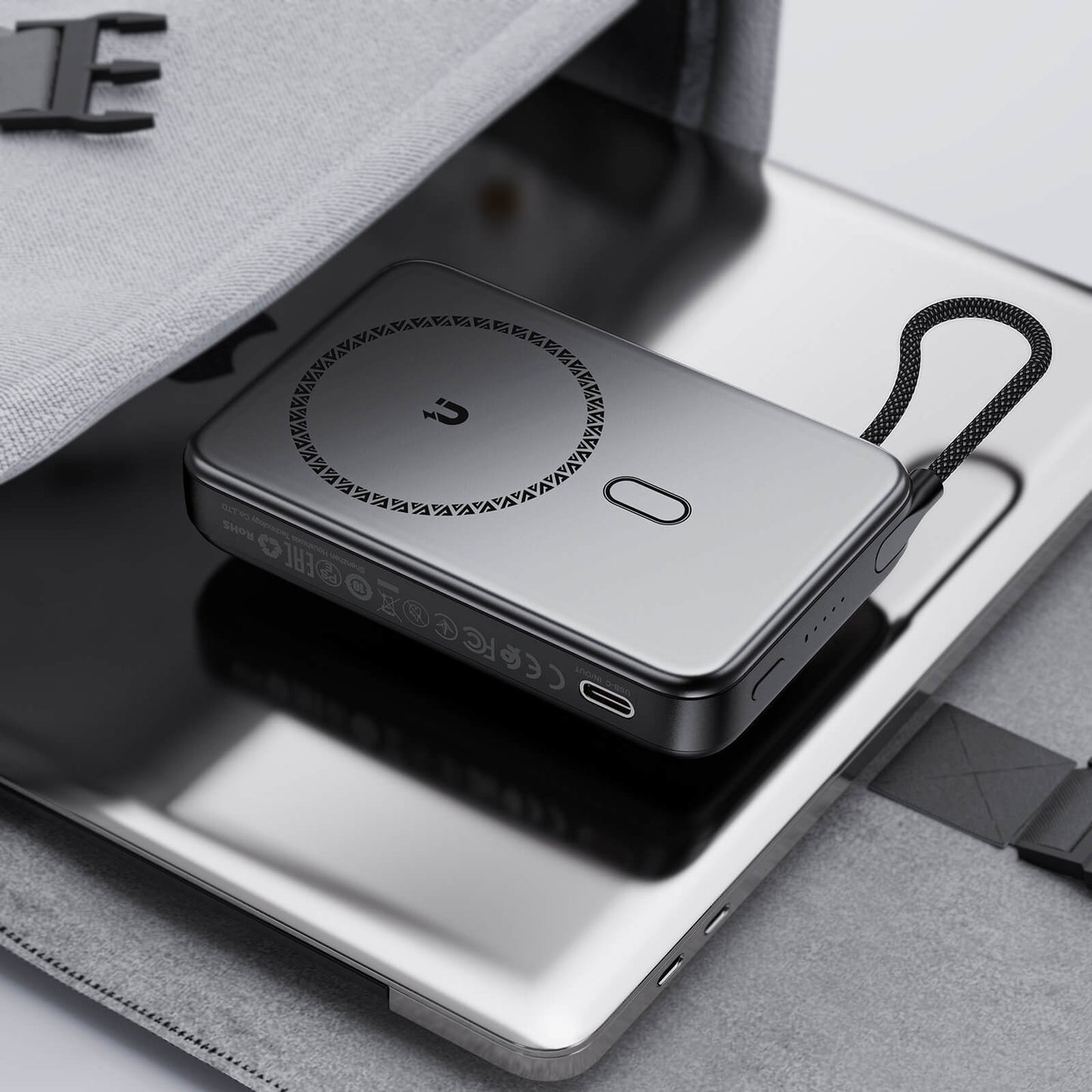 Acefast 10000mAh MagSafe Wireless Power Bank Built in Type-C Cable and Stand M24