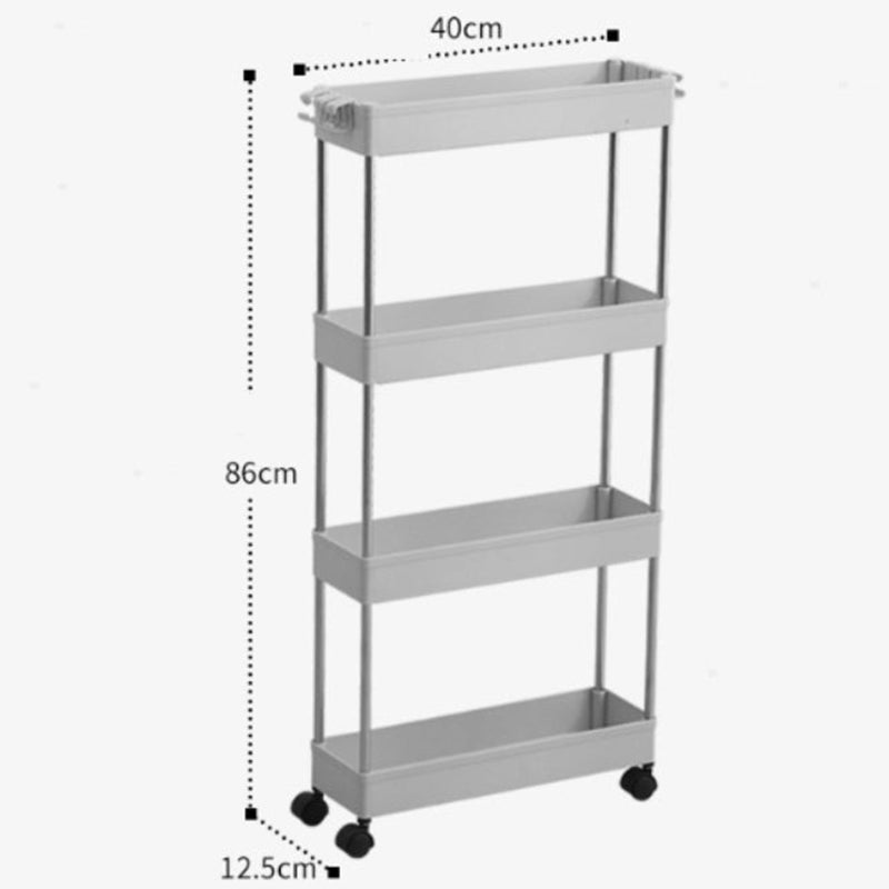 4 Tiers Kitchen Bathroom Rack Slim Space Saver Storage Shelf Shelves Toilet... S