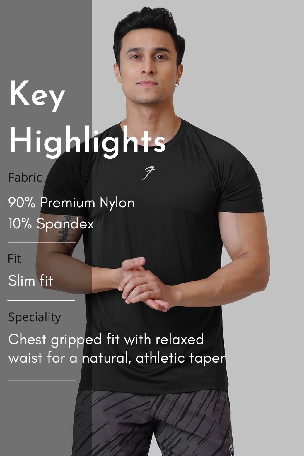 Bare Nylon T-shirt Black