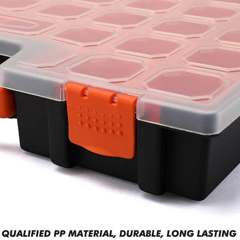 Multi-Purpose Portable Plastic Organizer with 14 different Size Removable Bins