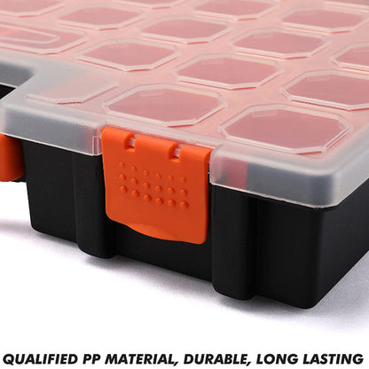 Multi-Purpose Portable Plastic Organizer with 14 different Size Removable Bins