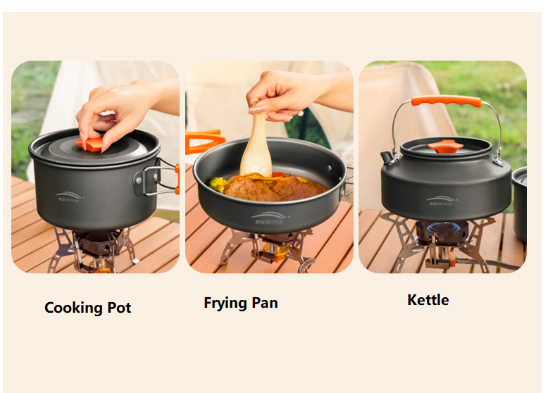 Outdoor Cookware Set - Camping Cookware Ideal for 3-4 people