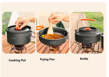 Outdoor Cookware Set - Camping Cookware Ideal for 3-4 people