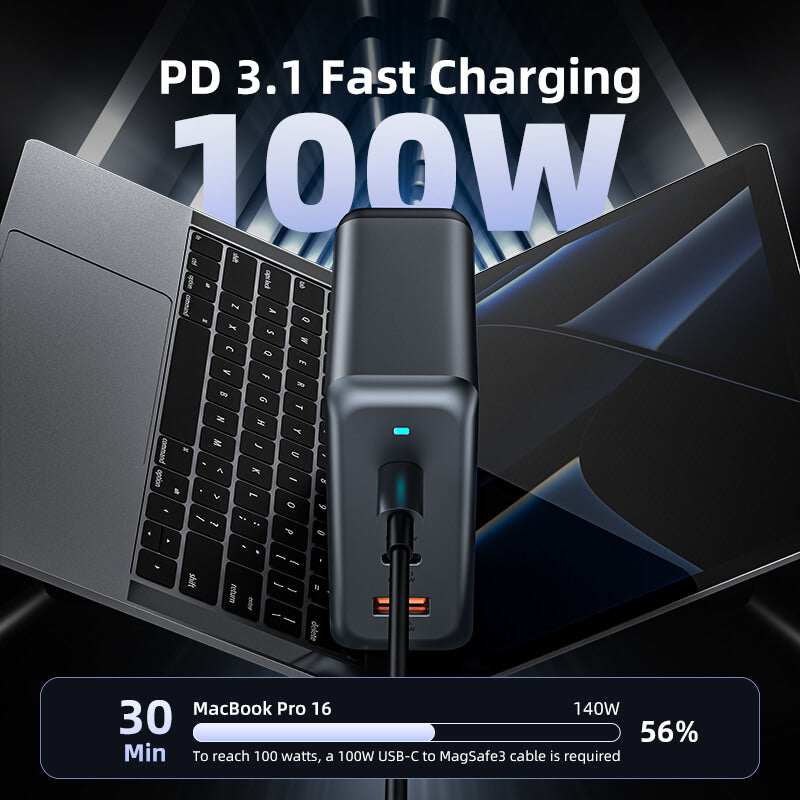 VFAN PD 100W 4 in 1 GaN Fast Charger Station with 1.8m AC Power Cord AU9