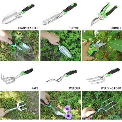 Gardening Tool Set 11 Pcs Aluminum Garden Hand Tools Set Heavy Duty with Garden