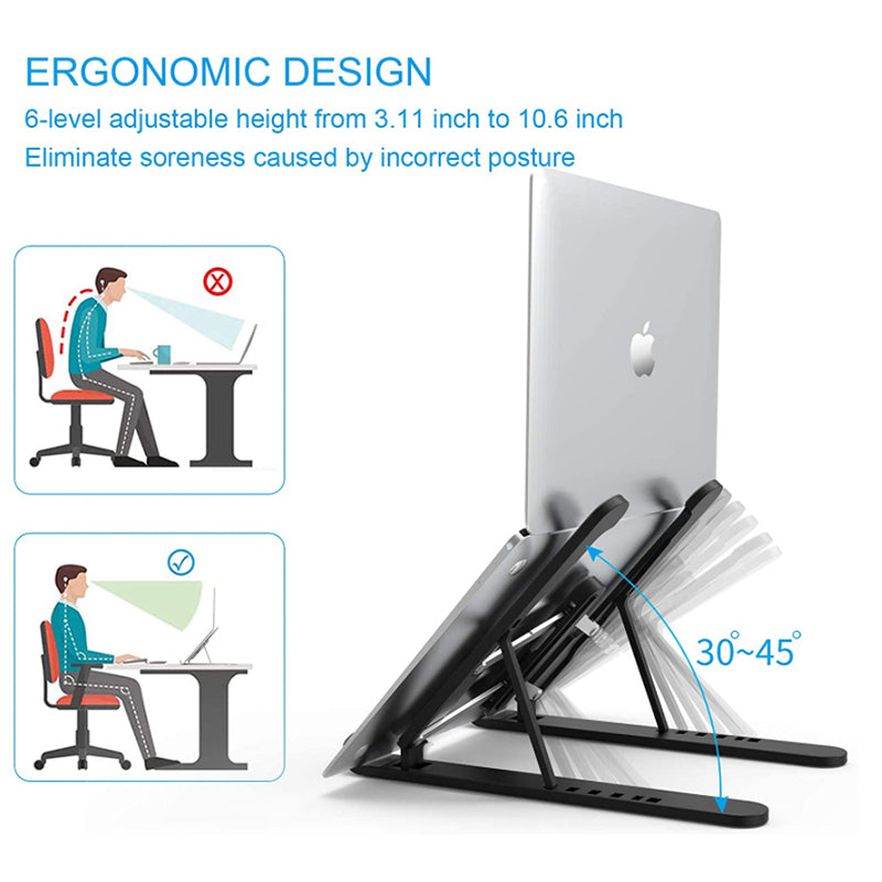 Portable Laptop Stand for Desk Black