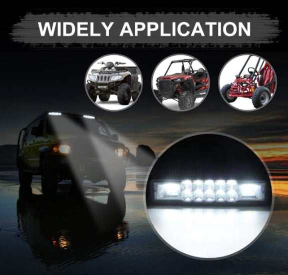 2Pcs 6 Inch LED work light inspection Car light 120W Led Pods Light Bar Slim