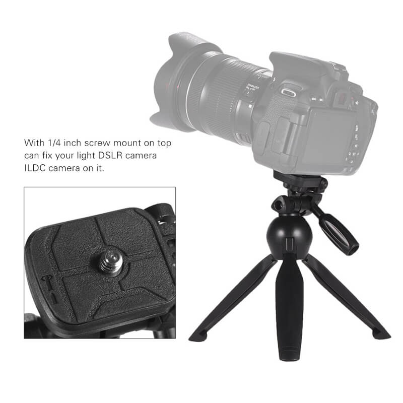 Yunteng Selfie Stick Camera Tripod with Microphone Clamp & Phone Holder VCT-2280