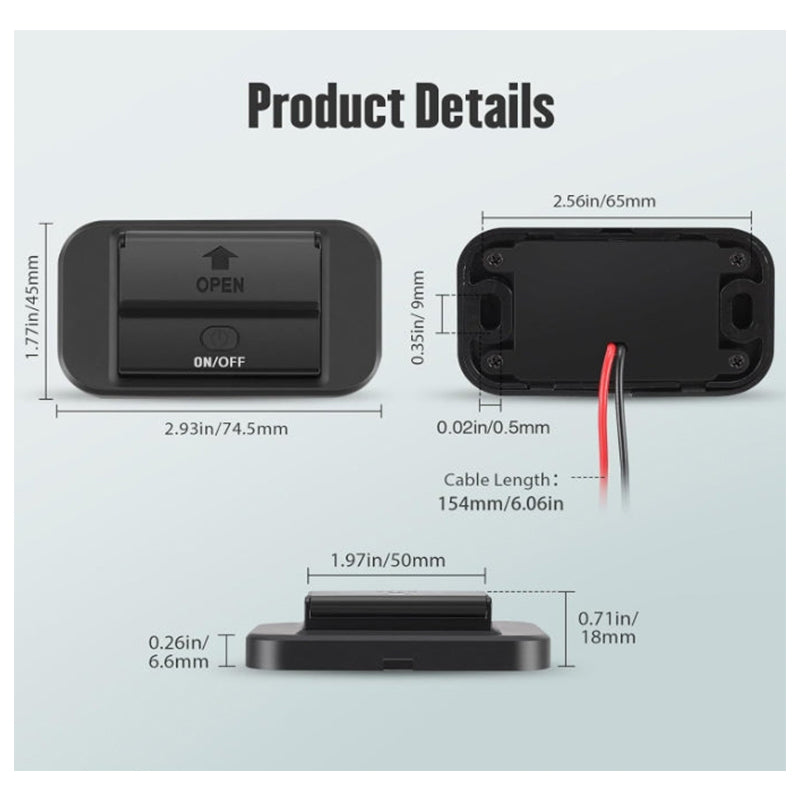 12V 24V RV Type C USB Outlet with Power Switch PD3.0 USB & QC3.0 Quick Charge Socket