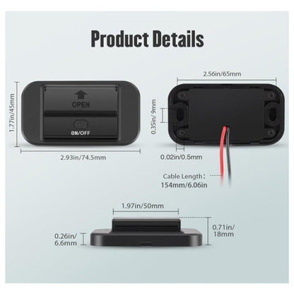 12V 24V RV Type C USB Outlet with Power Switch PD3.0 USB & QC3.0 Quick Charge Socket