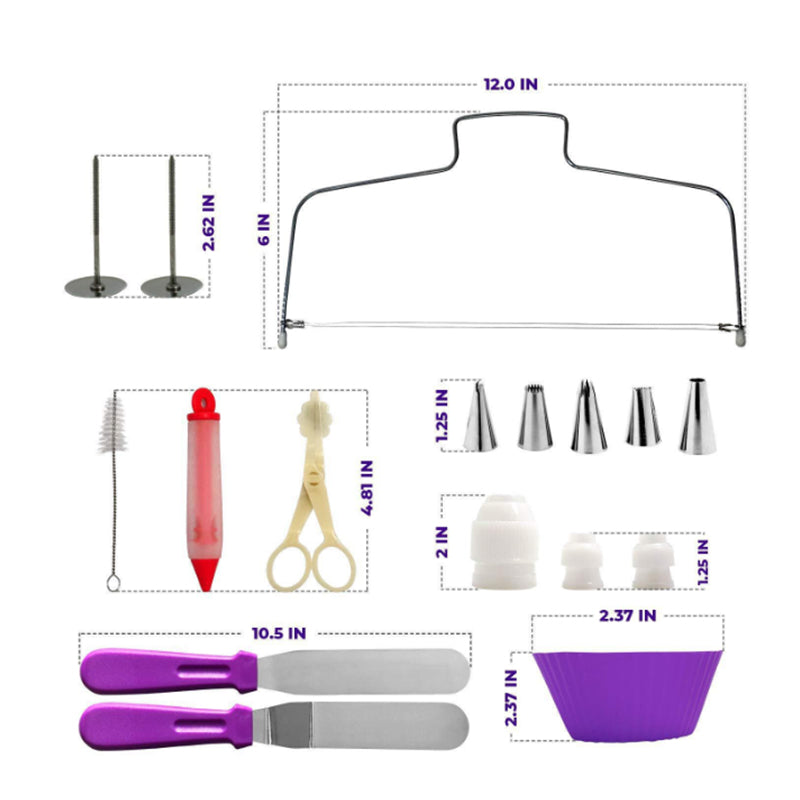 Cake Decorating Kit Cake Turntable Bakeware Set Pastry Tube Fondant 106pcs