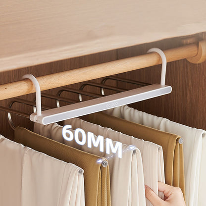 Mobie Space Saving 6 in 1 Multi Functional Folding Hanger for Pants Ties and Belts E2020