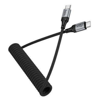 Hoco 60W Fast Charging Type-C to Type-C Nylon Spring Coiled Cable 1.5m X121