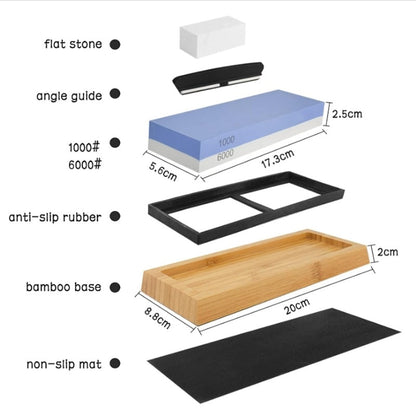 Sharp Pebble Premium Whetstone Knife Sharpening Stone 2 Side Grit 1000/6000 Waterstone