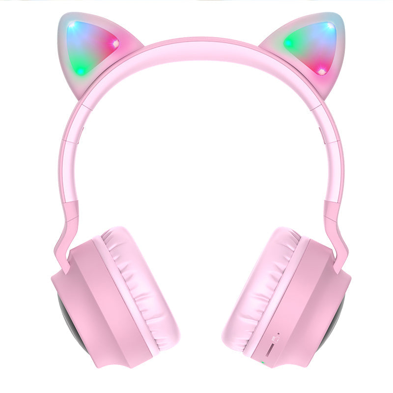 Hoco Bluetooth Cat Ear Wireless Headset LED Light W27