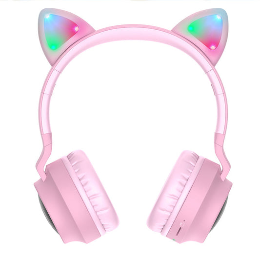 Hoco Bluetooth Cat Ear Wireless Headset LED Light W27