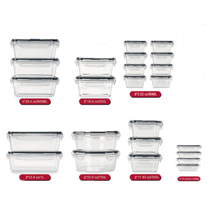 24PCs Plastic Food Storage Containers with Airtight Lids - Leakproof & Freezer