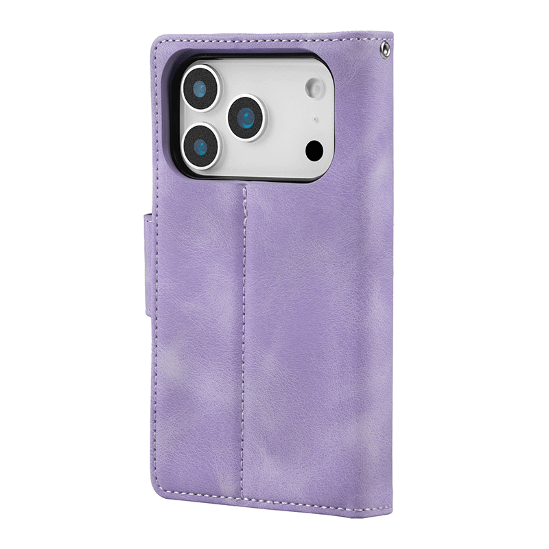 Compatible with Phone 17 Air Hanman Miro Leather 2-in-1 Wallet Case with Magnetic Back