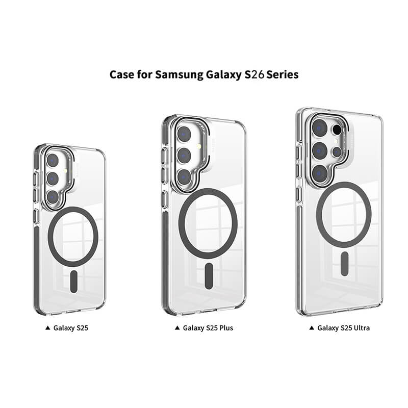 Compatible with Samsung S26 Ultra 2026 Rita Series Invisible Kickstand Crystal Clear Magsafe Case