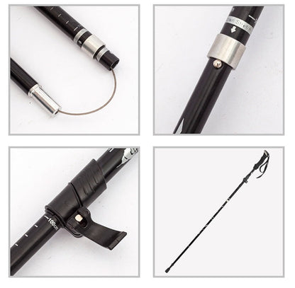 Aluminum Alloy Folding Ultralight Trekking Poles HBXK1011