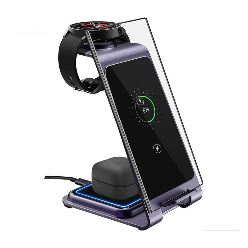 Desktop 3-in-1 Compatible with Phone Samsung Watch Earbuds 15W Fast Wireless Charging Stand