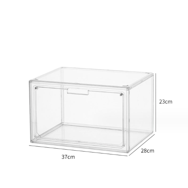 Shoe Boxes Clear Plastic Stackable Shoe Organizer with Magnetic Door