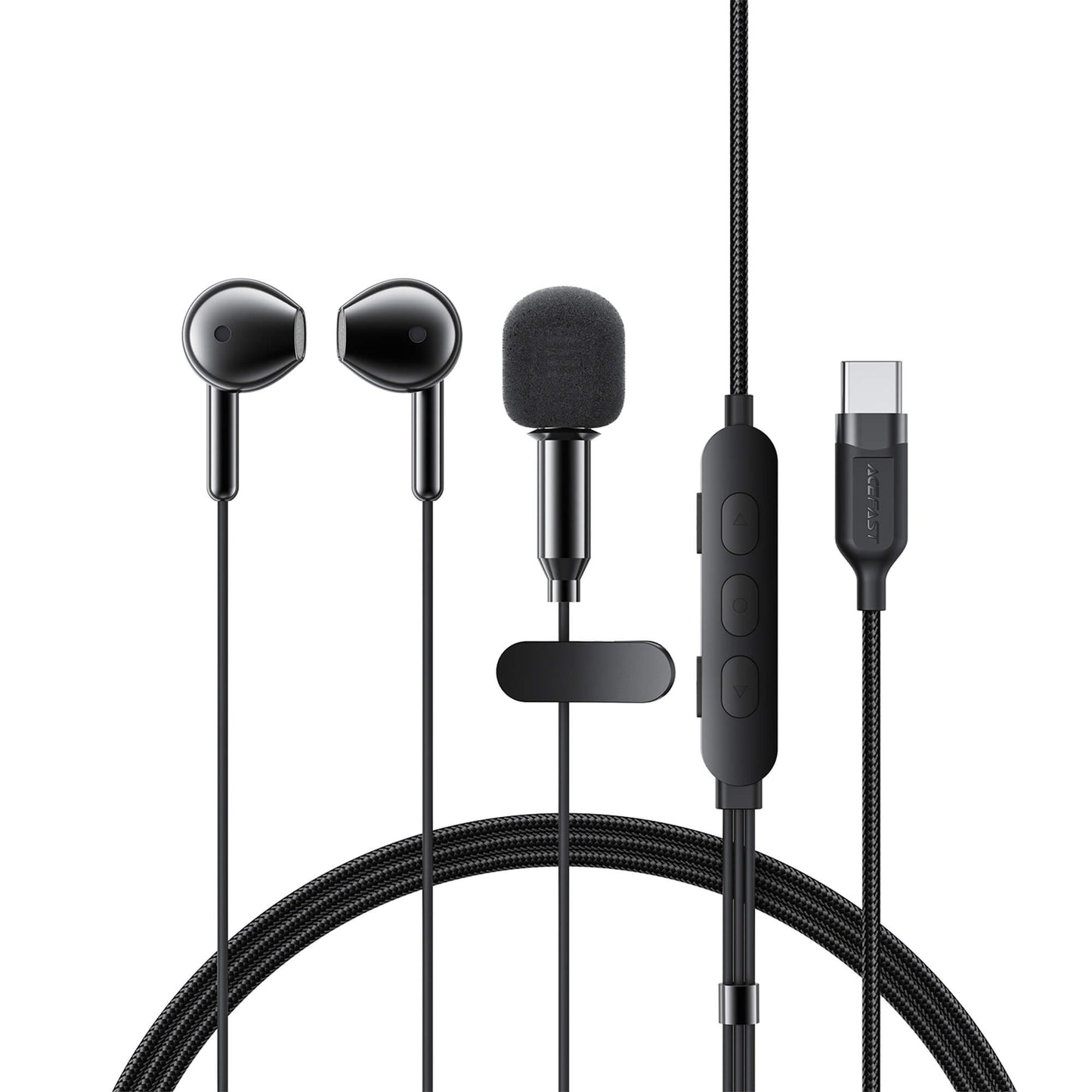Acefast Type-C Wired Earphones with Instant Monitoring Microphone L12