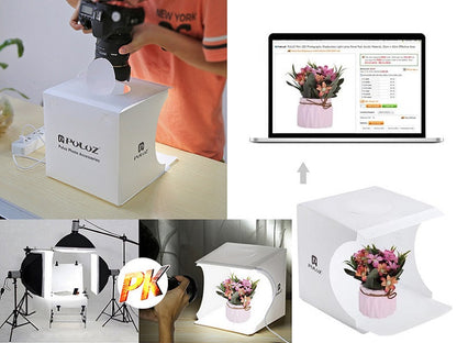 20cm PVC Foldable Photography STUDIO LED Light Tent, Small