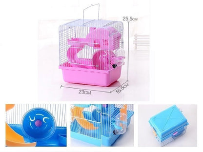 2 Tiers Gorgeous Hamster Mouse Cage Storey Fantasia Hamster Cage Castle BLUE